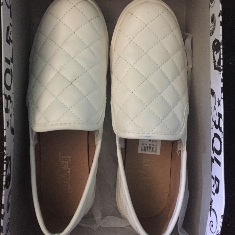 Cute leather slip on shoes